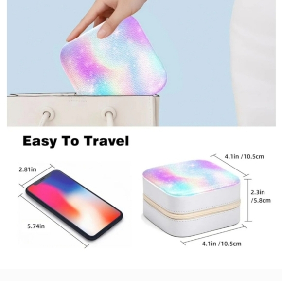 Iridescent Pastel Jewelry Travel Case - Picture 3 of 8
